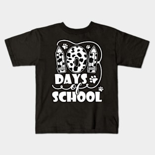 101 Days Of School Dalmatian Dog 100 Days Smarter Teachers Kids T-Shirt